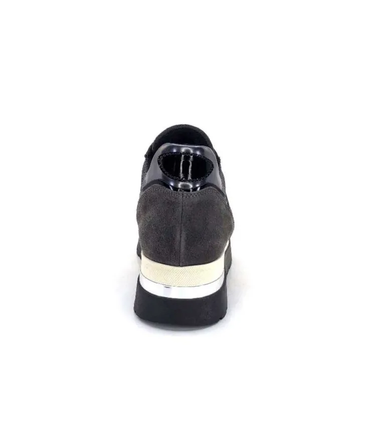 Ivoire0130a Ivoire 9B4425 Daim Piombo*Femme Baskets