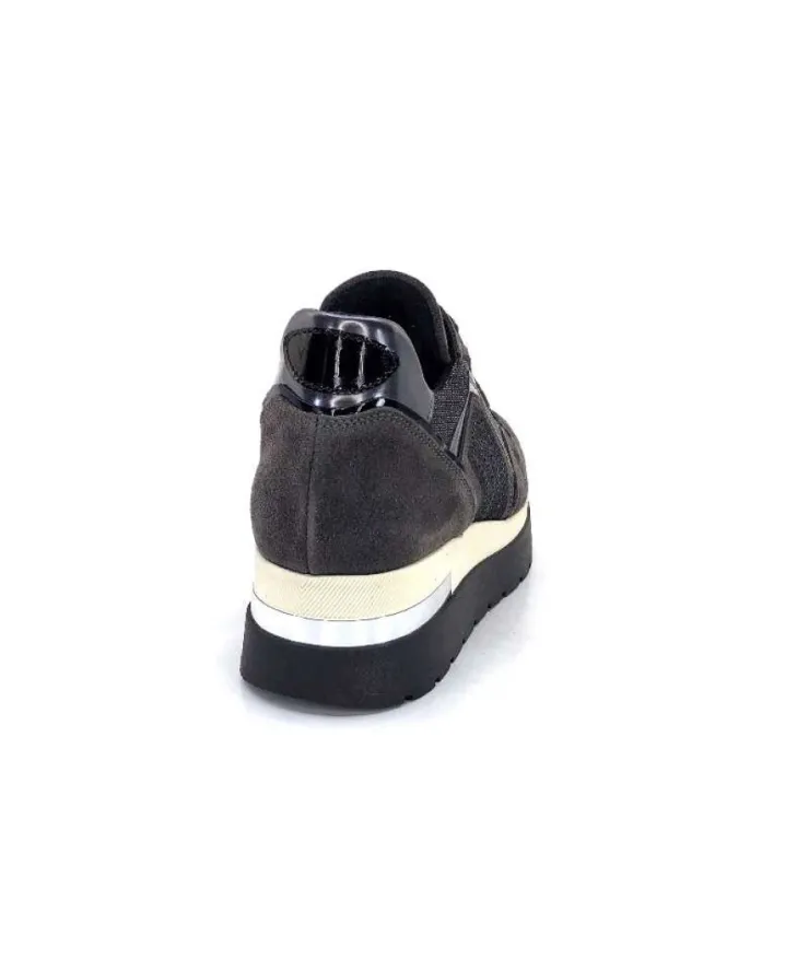 Ivoire0130a Ivoire 9B4425 Daim Piombo*Femme Baskets