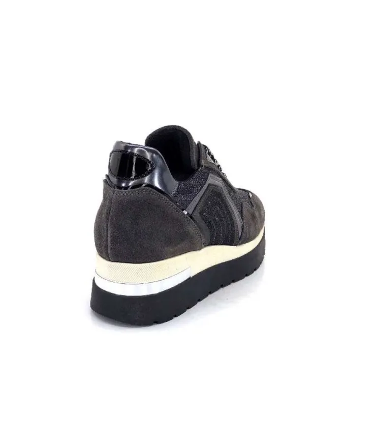 Ivoire0130a Ivoire 9B4425 Daim Piombo*Femme Baskets
