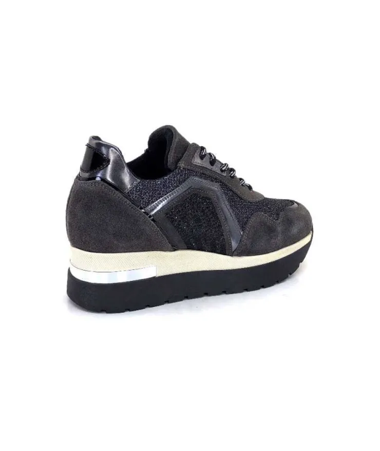 Ivoire0130a Ivoire 9B4425 Daim Piombo*Femme Baskets