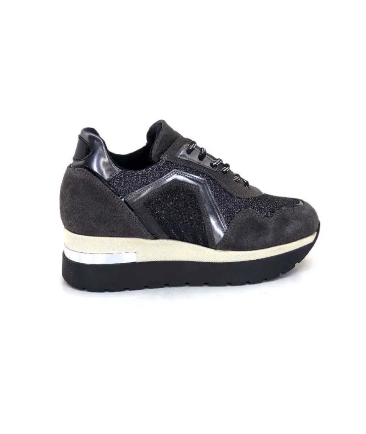 Ivoire0130a Ivoire 9B4425 Daim Piombo*Femme Baskets