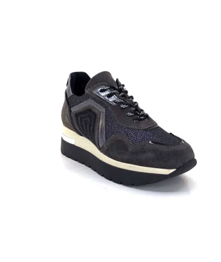 Ivoire0130a Ivoire 9B4425 Daim Piombo*Femme Baskets