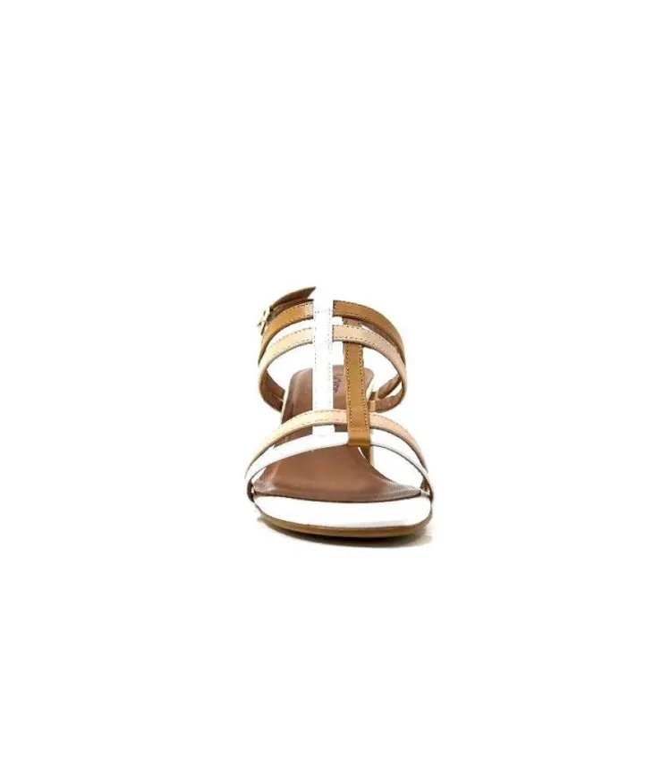 Ivoire0334 Ivoire B621 F Romagna Cuir Blanc Beige*Femme Sandales