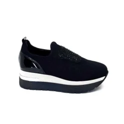 Ivoire0130a Ivoire 9B4373 Iv Textile Noir*Femme Baskets