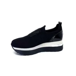Ivoire0130a Ivoire 9B4373 Iv Textile Noir*Femme Baskets