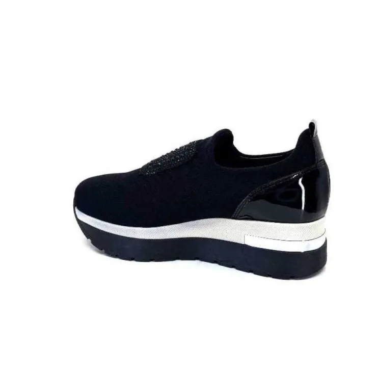 Ivoire0130a Ivoire 9B4373 Iv Textile Noir*Femme Baskets