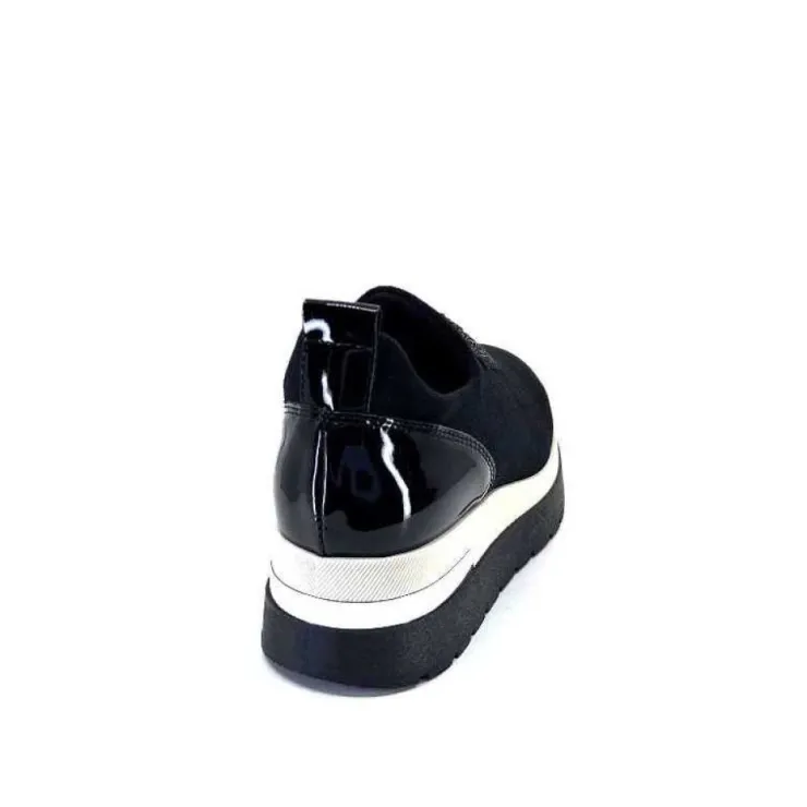 Ivoire0130a Ivoire 9B4373 Iv Textile Noir*Femme Baskets