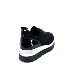 Ivoire0130a Ivoire 9B4373 Iv Textile Noir*Femme Baskets