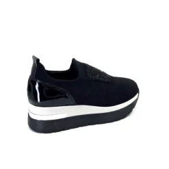 Ivoire0130a Ivoire 9B4373 Iv Textile Noir*Femme Baskets
