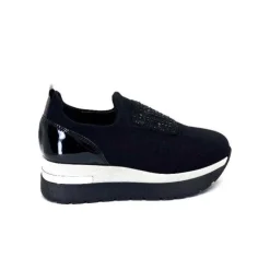 Ivoire0130a Ivoire 9B4373 Iv Textile Noir*Femme Baskets