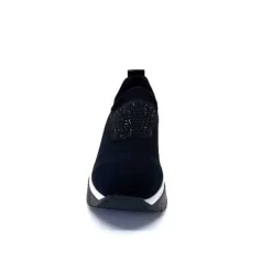 Ivoire0130a Ivoire 9B4373 Iv Textile Noir*Femme Baskets