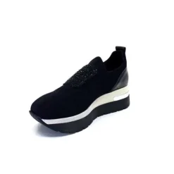 Ivoire0130a Ivoire 9B4373 Iv Textile Noir*Femme Baskets