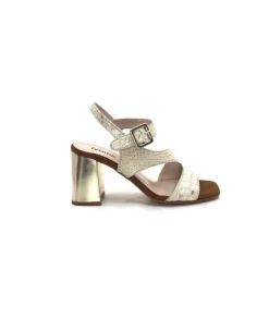 Ivoire0334 Ivoire B773 Mare Cuir Blanc & Dore*Femme Sandales