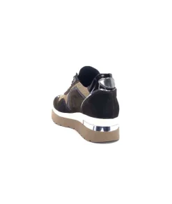 Ivoire0130a Ivoire 9B4425 Textile Et Daim Marron*Femme Baskets
