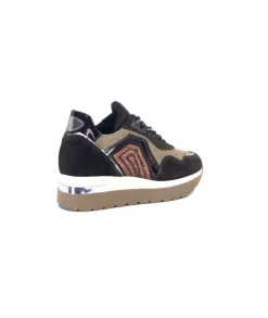 Ivoire0130a Ivoire 9B4425 Textile Et Daim Marron*Femme Baskets