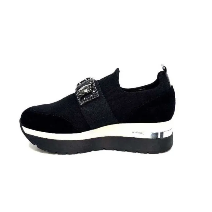Ivoire0130a Ivoire 9B4814 Textile Noir*Femme Baskets