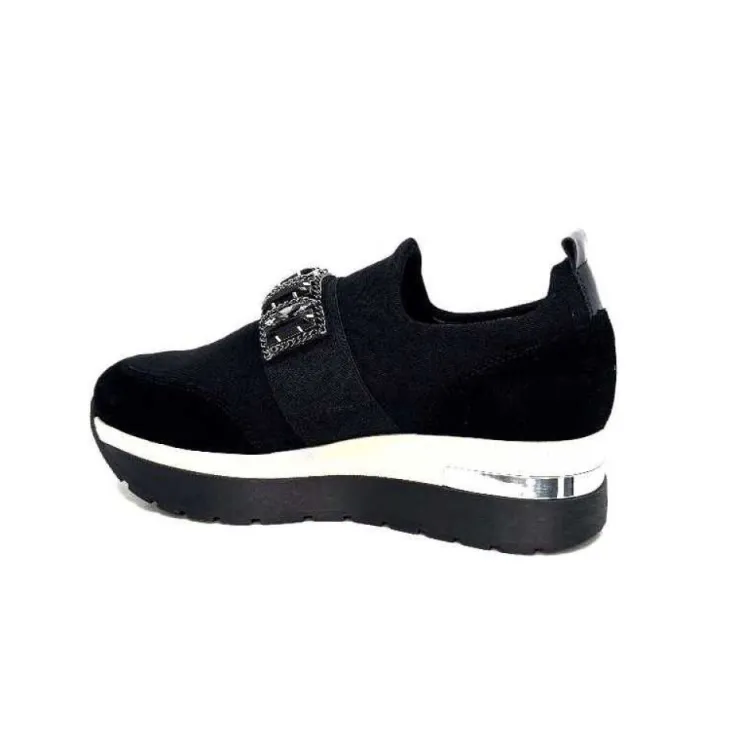 Ivoire0130a Ivoire 9B4814 Textile Noir*Femme Baskets
