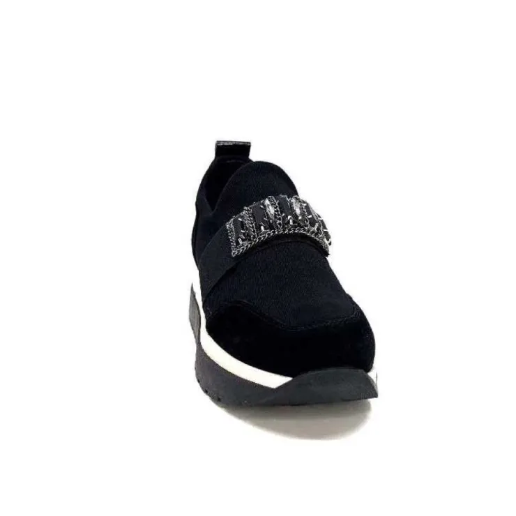 Ivoire0130a Ivoire 9B4814 Textile Noir*Femme Baskets