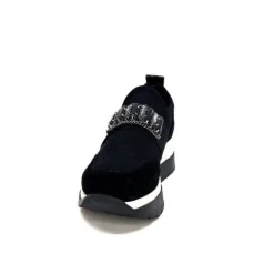 Ivoire0130a Ivoire 9B4814 Textile Noir*Femme Baskets