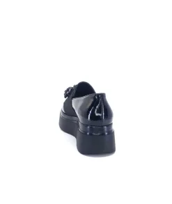 Ivoire0130a Ivoire 2C4386 Cuir Vernis Noir*Femme Mocassins