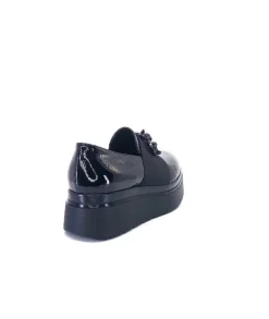 Ivoire0130a Ivoire 2C4386 Cuir Vernis Noir*Femme Mocassins