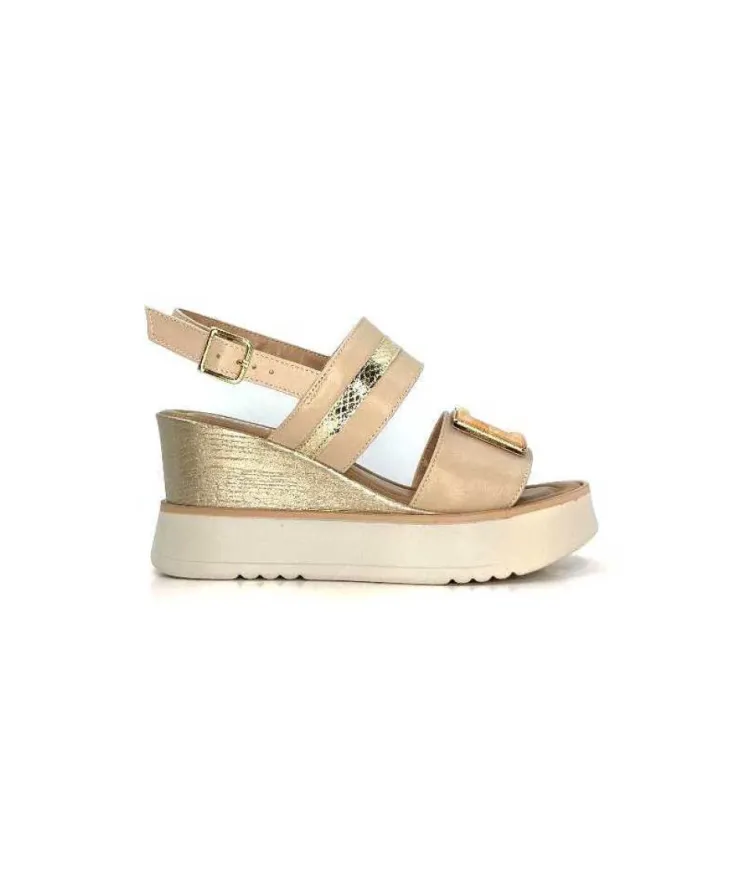 Ivoire0130a Ivoire 7C 4670Pe Cuir Beige*Femme Plateformes