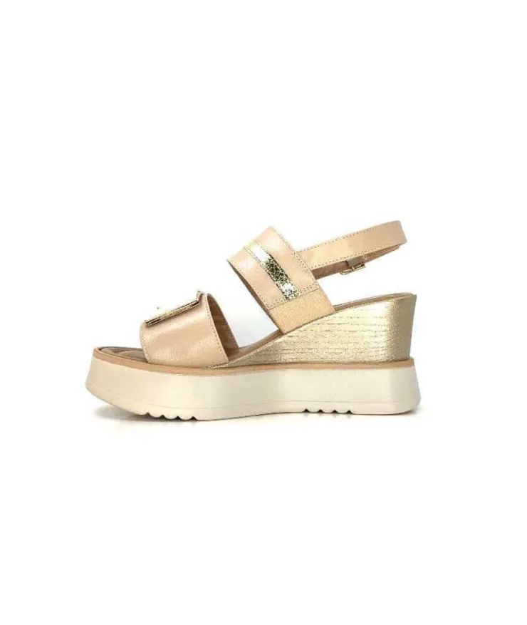 Ivoire0130a Ivoire 7C 4670Pe Cuir Beige*Femme Plateformes