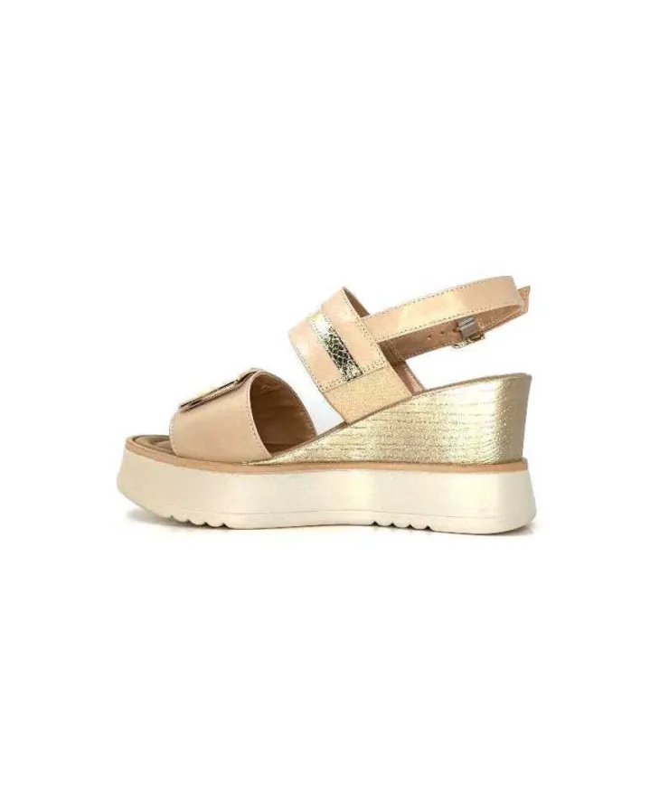 Ivoire0130a Ivoire 7C 4670Pe Cuir Beige*Femme Plateformes