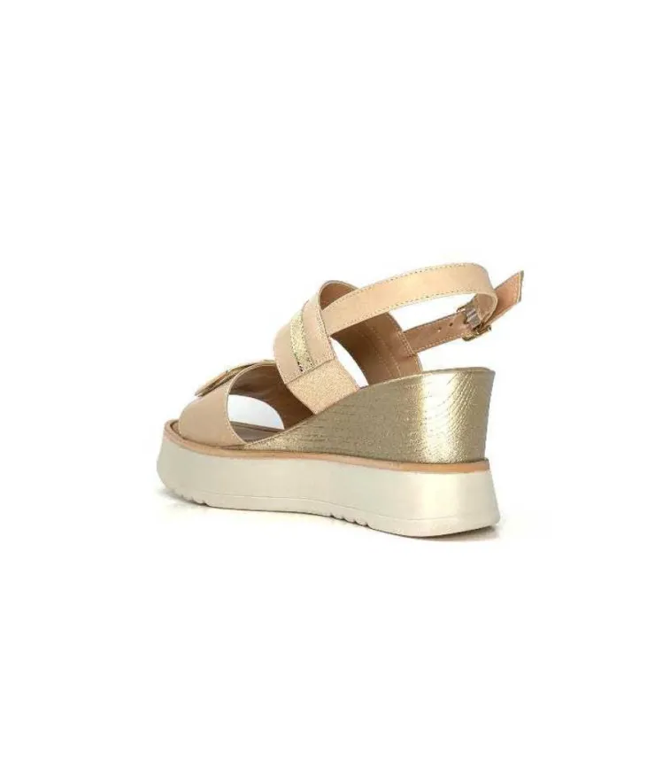 Ivoire0130a Ivoire 7C 4670Pe Cuir Beige*Femme Plateformes