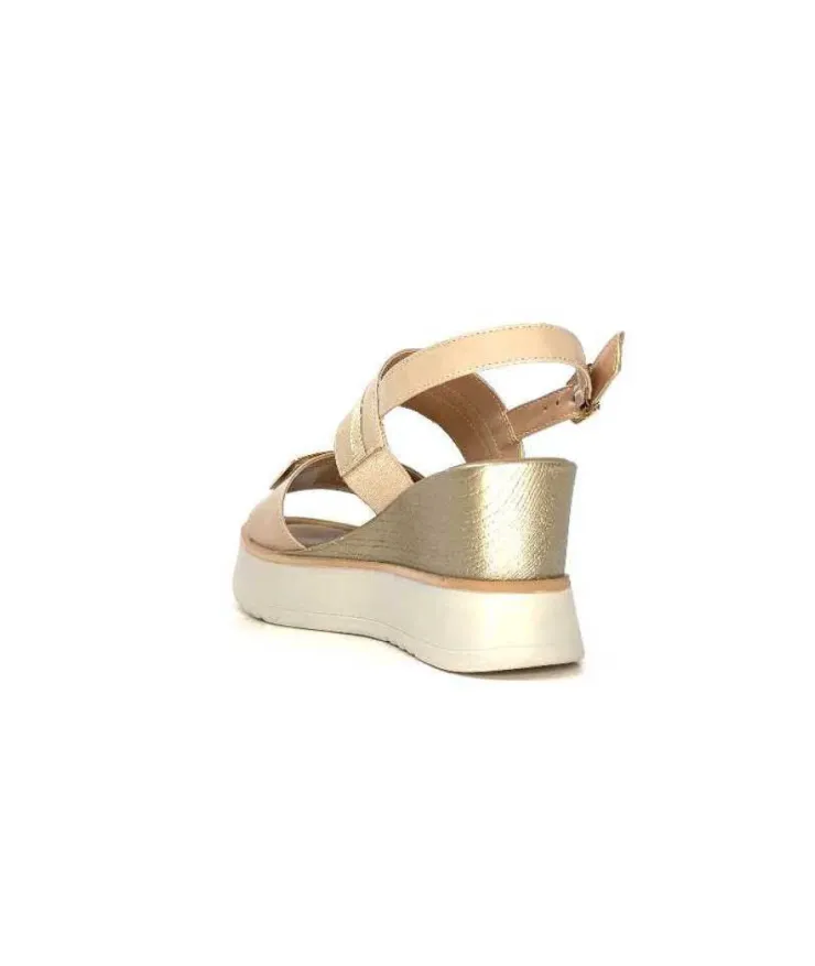 Ivoire0130a Ivoire 7C 4670Pe Cuir Beige*Femme Plateformes