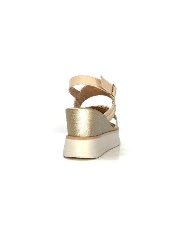 Ivoire0130a Ivoire 7C 4670Pe Cuir Beige*Femme Plateformes