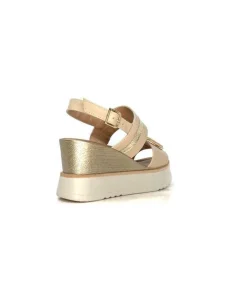 Ivoire0130a Ivoire 7C 4670Pe Cuir Beige*Femme Plateformes