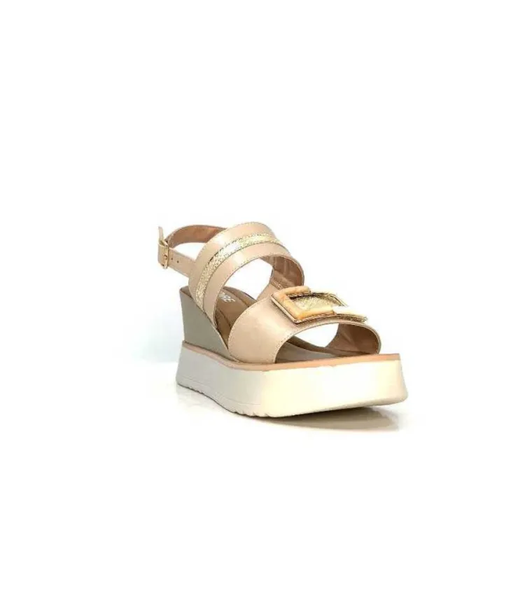 Ivoire0130a Ivoire 7C 4670Pe Cuir Beige*Femme Plateformes