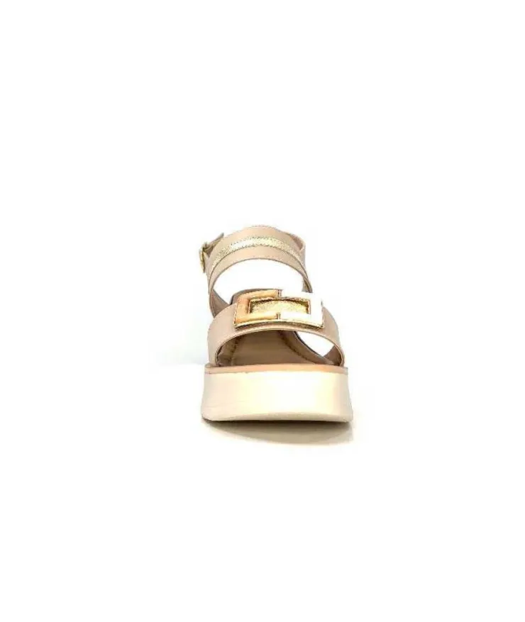 Ivoire0130a Ivoire 7C 4670Pe Cuir Beige*Femme Plateformes