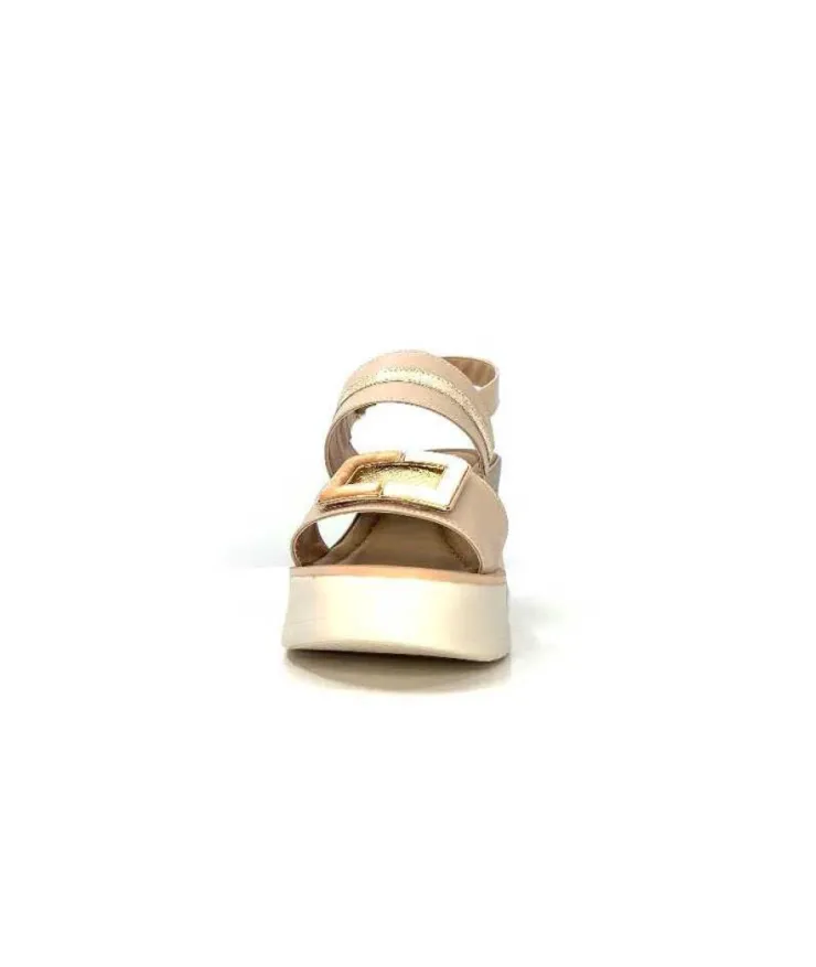 Ivoire0130a Ivoire 7C 4670Pe Cuir Beige*Femme Plateformes