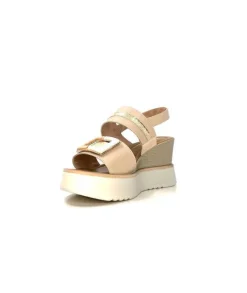Ivoire0130a Ivoire 7C 4670Pe Cuir Beige*Femme Plateformes