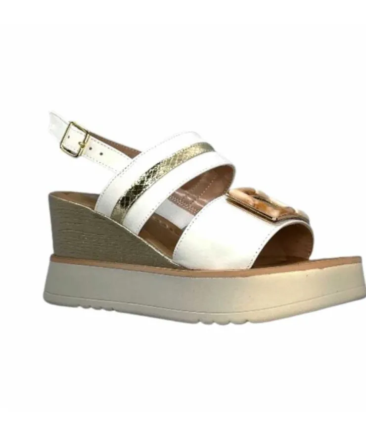 Ivoire0130a Ivoire 7C 4670Pe Cuir Blanc*Femme Plateformes