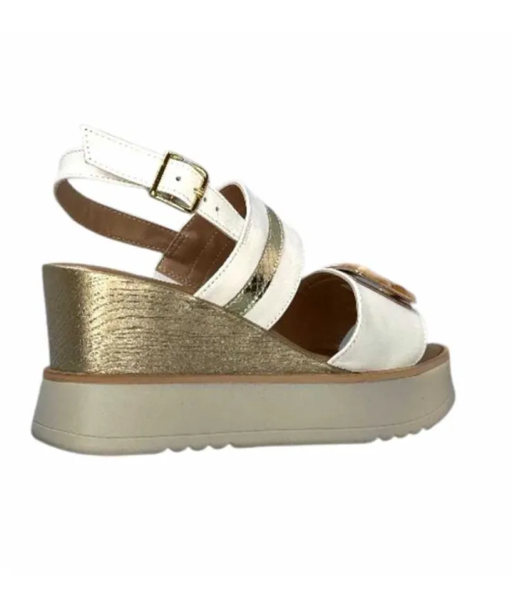 Ivoire0130a Ivoire 7C 4670Pe Cuir Blanc*Femme Plateformes