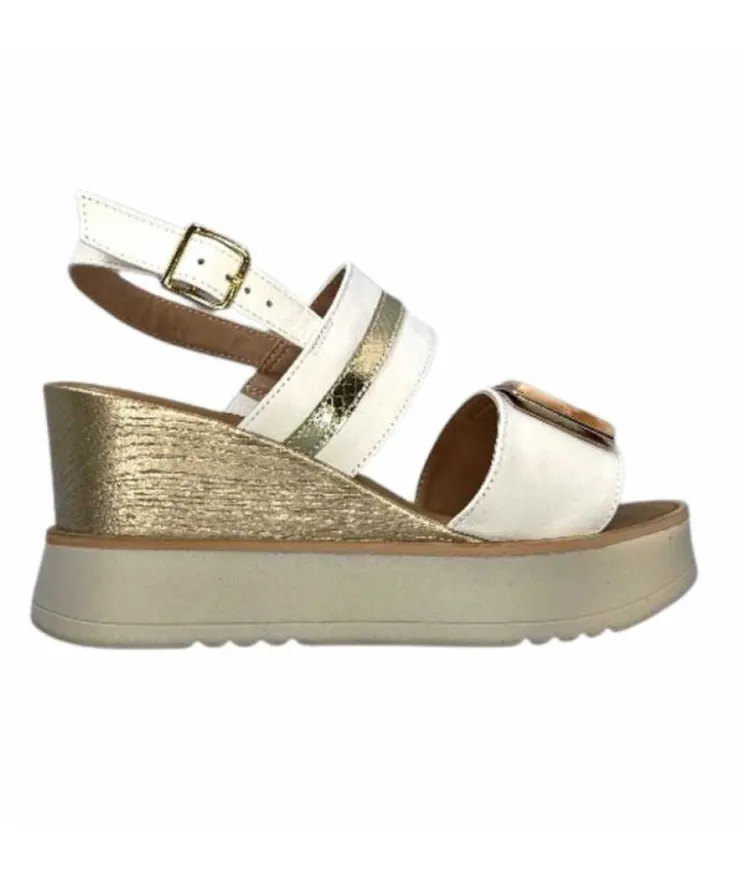 Ivoire0130a Ivoire 7C 4670Pe Cuir Blanc*Femme Plateformes