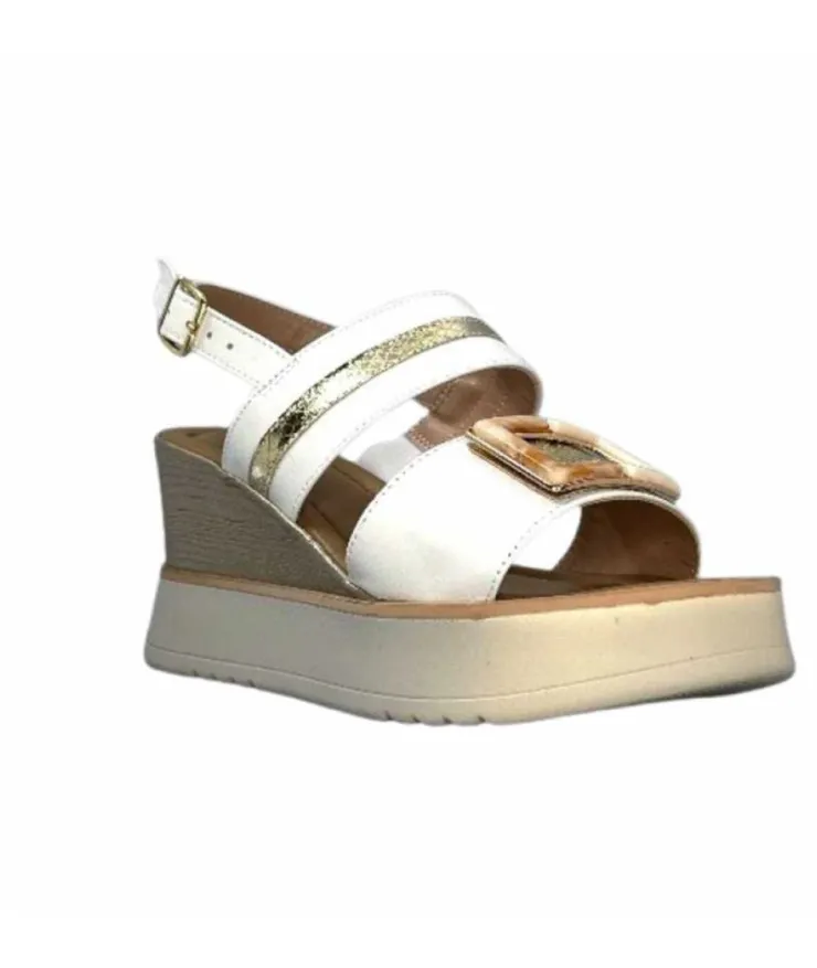Ivoire0130a Ivoire 7C 4670Pe Cuir Blanc*Femme Plateformes