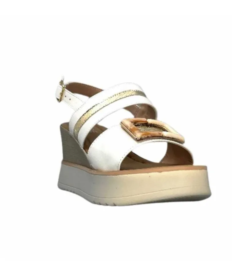 Ivoire0130a Ivoire 7C 4670Pe Cuir Blanc*Femme Plateformes