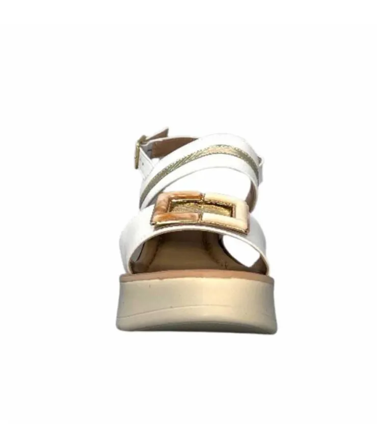 Ivoire0130a Ivoire 7C 4670Pe Cuir Blanc*Femme Plateformes