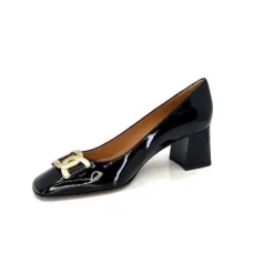 Ivoire0347b Ivoire Ch732 Cuir Vernis Noir*Femme Escarpins