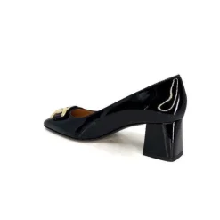 Ivoire0347b Ivoire Ch732 Cuir Vernis Noir*Femme Escarpins