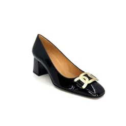 Ivoire0347b Ivoire Ch732 Cuir Vernis Noir*Femme Escarpins