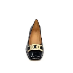 Ivoire0347b Ivoire Ch732 Cuir Vernis Noir*Femme Escarpins