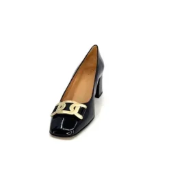 Ivoire0347b Ivoire Ch732 Cuir Vernis Noir*Femme Escarpins