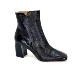 Ivoire0347b Ivoire Ch6556 Cuir Vernis Noir*Femme Bottines