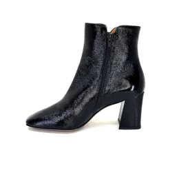 Ivoire0347b Ivoire Ch6556 Cuir Vernis Noir*Femme Bottines