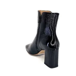 Ivoire0347b Ivoire Ch6556 Cuir Vernis Noir*Femme Bottines